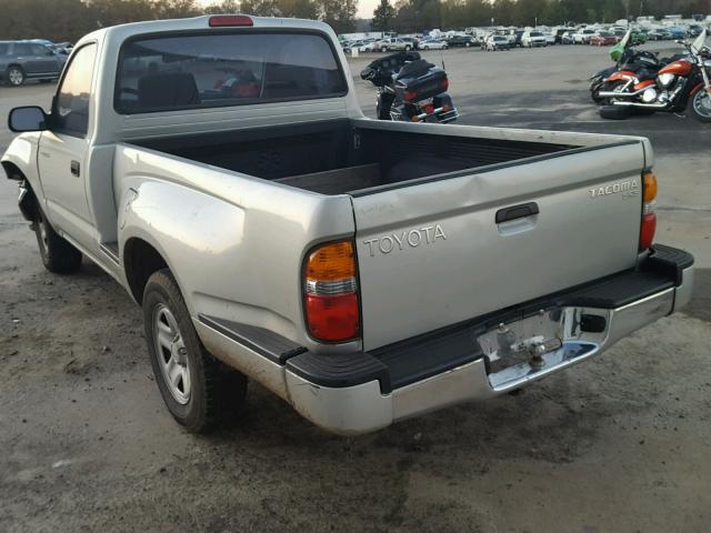 5TENL42N11Z735388 - 2001 TOYOTA TACOMA GRAY photo 3