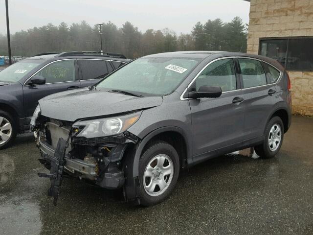 5J6RM4H38CL054760 - 2012 HONDA CR-V LX GRAY photo 2