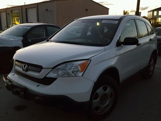 JHLRE48357C092085 - 2007 HONDA CR-V LX WHITE photo 2