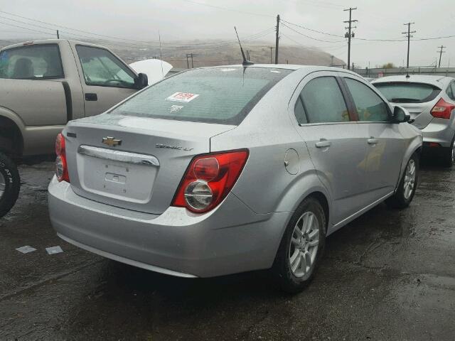 1G1JC5SH6C4137106 - 2012 CHEVROLET SONIC LT SILVER photo 4