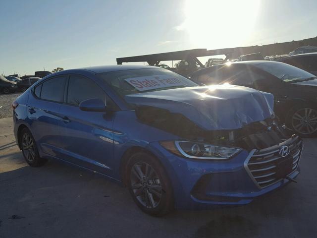 5NPD84LF4HH026035 - 2017 HYUNDAI ELANTRA SE BLUE photo 1