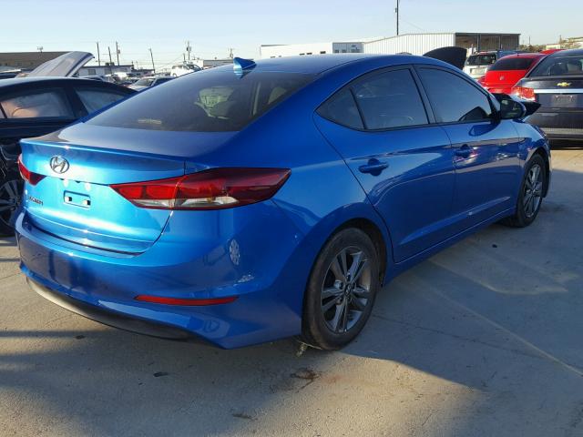 5NPD84LF4HH026035 - 2017 HYUNDAI ELANTRA SE BLUE photo 4