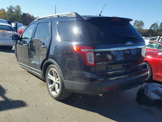 1FMHK7F83CGA02271 - 2012 FORD EXPLORER L BLACK photo 3