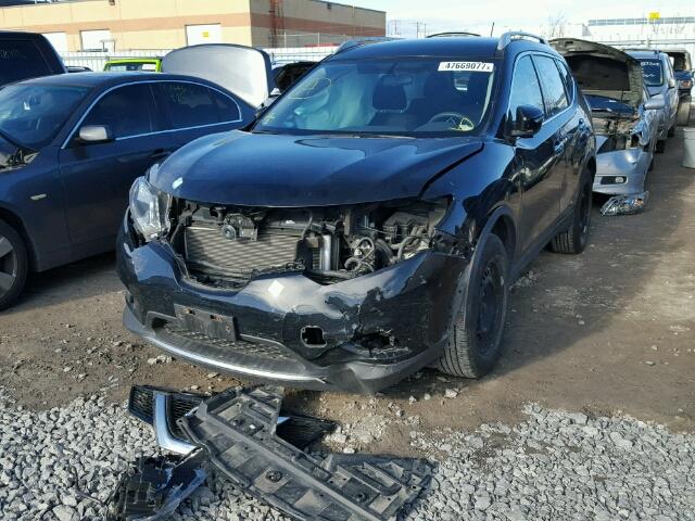 5N1AT2MT2EC848054 - 2014 NISSAN ROGUE S BLACK photo 2