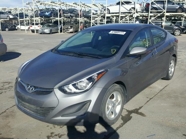 5NPDH4AEXEH470493 - 2014 HYUNDAI ELANTRA SE GRAY photo 2