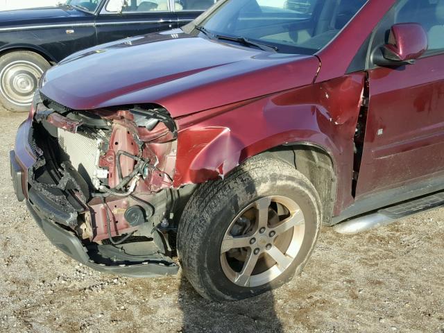 2CNDL63F476239236 - 2007 CHEVROLET EQUINOX LT BURGUNDY photo 9