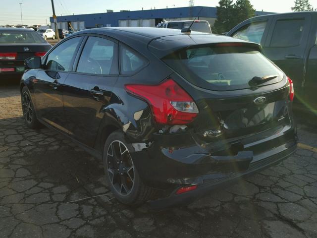 1FADP3K20DL365186 - 2013 FORD FOCUS SE BLACK photo 3