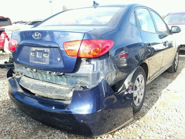 KMHDU46D39U679822 - 2009 HYUNDAI ELANTRA GL BLUE photo 4