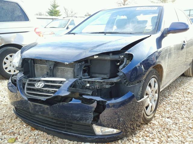 KMHDU46D39U679822 - 2009 HYUNDAI ELANTRA GL BLUE photo 9