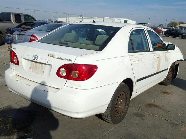 2T1BR32E35C475227 - 2005 TOYOTA COROLLA CE WHITE photo 4