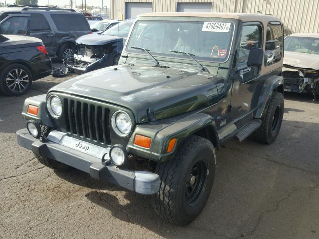 1J4FY49SXWP765483 - 1998 JEEP WRANGLER / GREEN photo 2