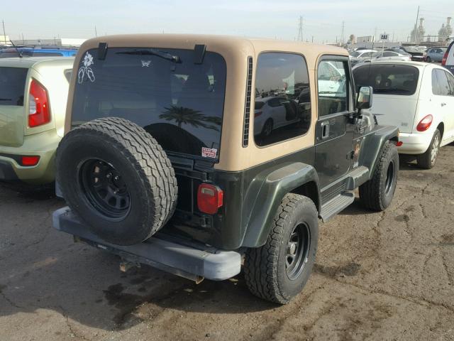 1J4FY49SXWP765483 - 1998 JEEP WRANGLER / GREEN photo 4