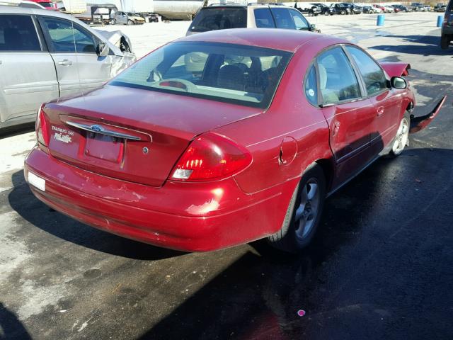 1FAFP55U5YG101719 - 2000 FORD TAURUS SES RED photo 4