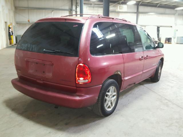 1B4GP45L0WB767068 - 1998 DODGE CARAVAN SE MAROON photo 4