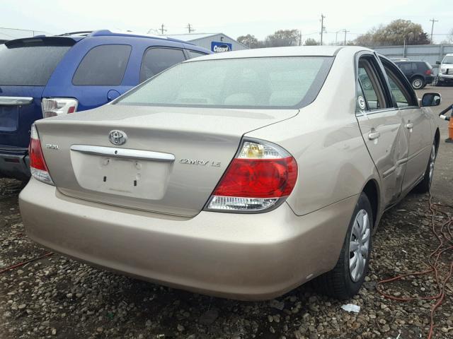 4T1BE32K05U585328 - 2005 TOYOTA CAMRY LE BEIGE photo 4