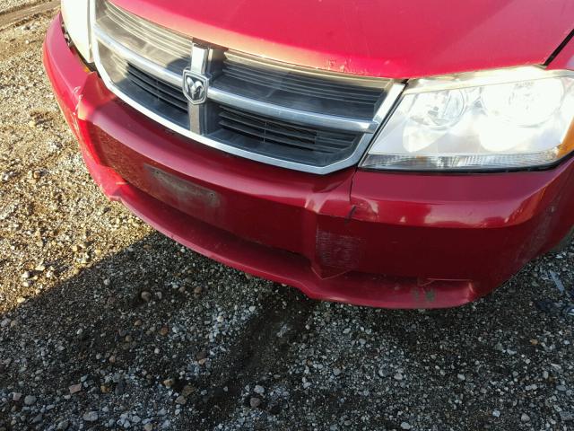 1B3LC56J88N213781 - 2008 DODGE AVENGER SX RED photo 10