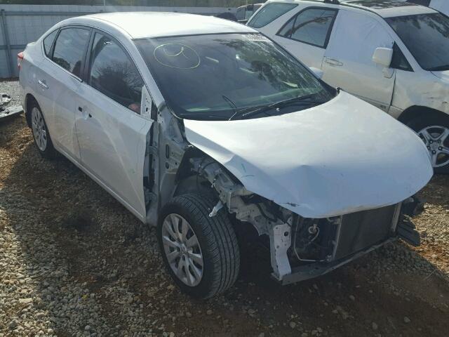 3N1AB7AP4EL639949 - 2014 NISSAN SENTRA S WHITE photo 1