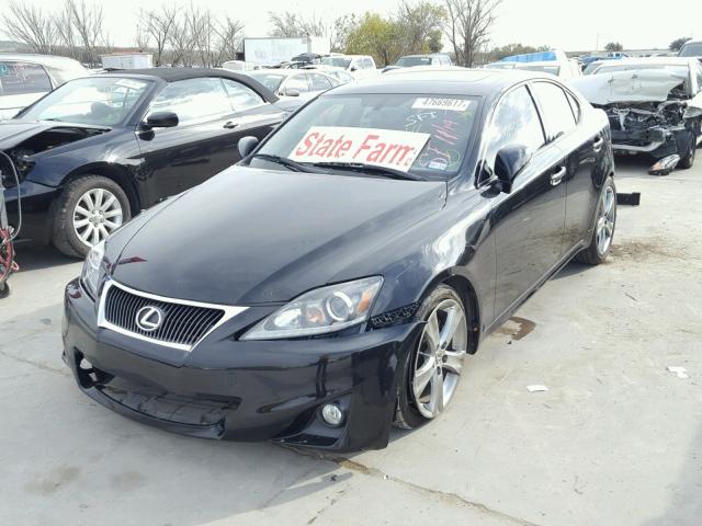 JTHBF5C28C5178570 - 2012 LEXUS IS 250 BLACK photo 2