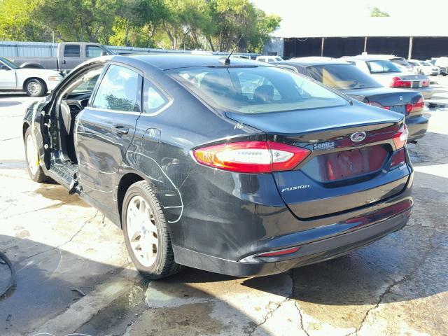 1FA6P0HD4F5125243 - 2015 FORD FUSION SE BLACK photo 3