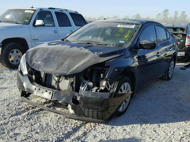 3N1AB7AP6GL683728 - 2016 NISSAN SENTRA S BLACK photo 2