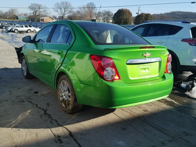 1G1JC5SH7F4200542 - 2015 CHEVROLET SONIC LT GREEN photo 3