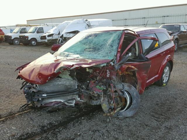 3D4GG57V49T512615 - 2009 DODGE JOURNEY SX RED photo 2