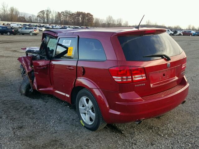 3D4GG57V49T512615 - 2009 DODGE JOURNEY SX RED photo 3