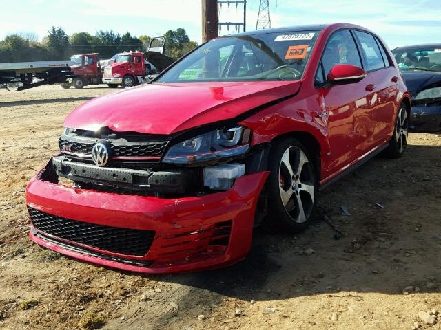 3VW547AU1GM008228 - 2016 VOLKSWAGEN GTI S/SE RED photo 2