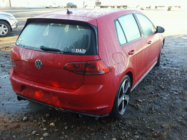 3VW547AU1GM008228 - 2016 VOLKSWAGEN GTI S/SE RED photo 4