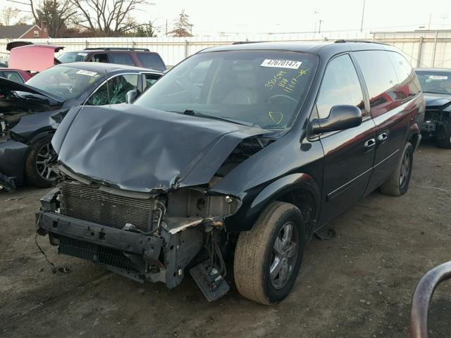 2D4GP44L86R825677 - 2006 DODGE GRAND CARA BLACK photo 2