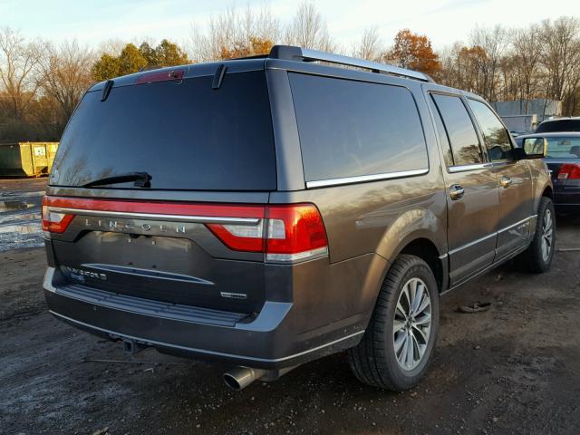 5LMJJ3JT4FEJ10517 - 2015 LINCOLN NAVIGATOR GRAY photo 4