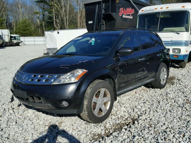 JN8AZ08W45W434675 - 2005 NISSAN MURANO SL BLACK photo 2