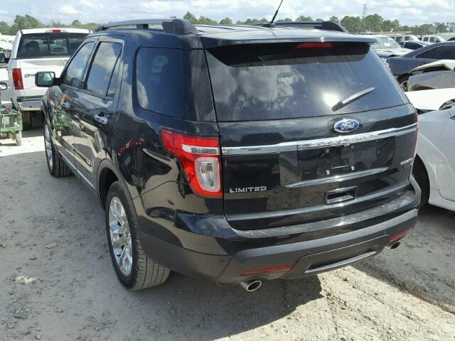 1FM5K7F83EGB51916 - 2014 FORD EXPLORER L BLACK photo 3