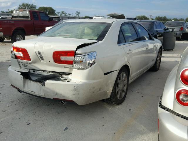 3LNHM26T88R631493 - 2008 LINCOLN MKZ WHITE photo 4