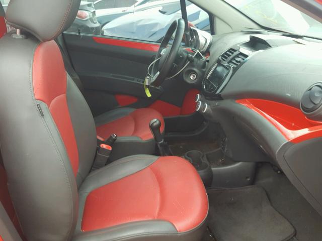 KL8CE6S99DC502371 - 2013 CHEVROLET SPARK 2LT RED photo 5