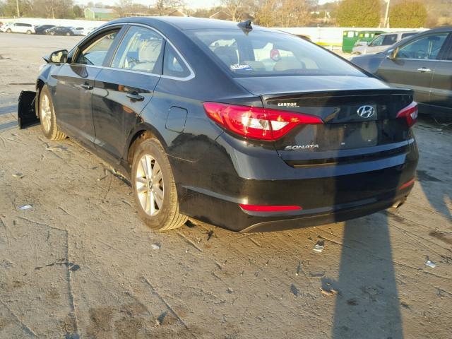 5NPE24AF2GH337535 - 2016 HYUNDAI SONATA SE BLACK photo 3