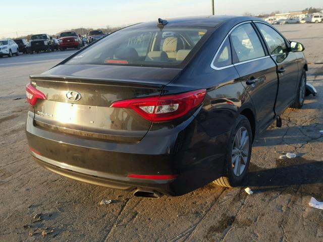 5NPE24AF2GH337535 - 2016 HYUNDAI SONATA SE BLACK photo 4