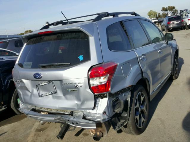 JF2SJGUC5FH525490 - 2015 SUBARU FORESTER 2 SILVER photo 4