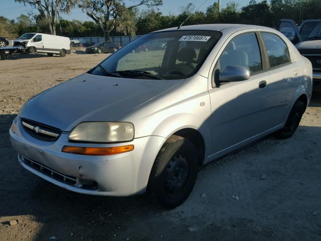 KL1TD56646B629128 - 2006 CHEVROLET AVEO BASE SILVER photo 2