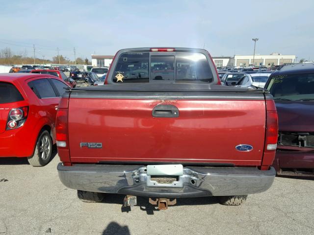 2FTRX18L41CA87810 - 2001 FORD F150 RED photo 6