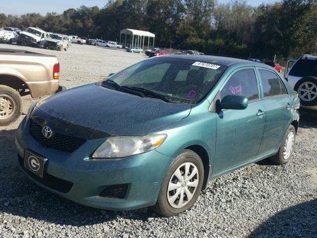 1NXBU4EE5AZ253331 - 2010 TOYOTA COROLLA BA GREEN photo 2