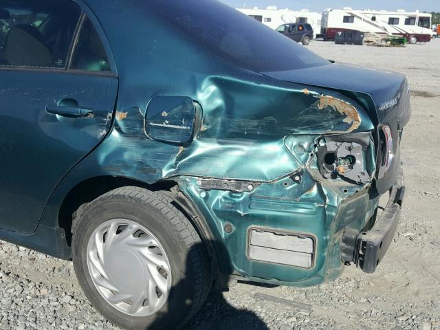 1NXBU4EE5AZ253331 - 2010 TOYOTA COROLLA BA GREEN photo 9