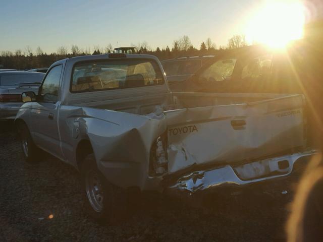 4TANL42N1YZ602275 - 2000 TOYOTA TACOMA SILVER photo 3