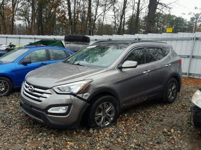 5XYZUDLB0GG331701 - 2016 HYUNDAI SANTA FE S GRAY photo 2