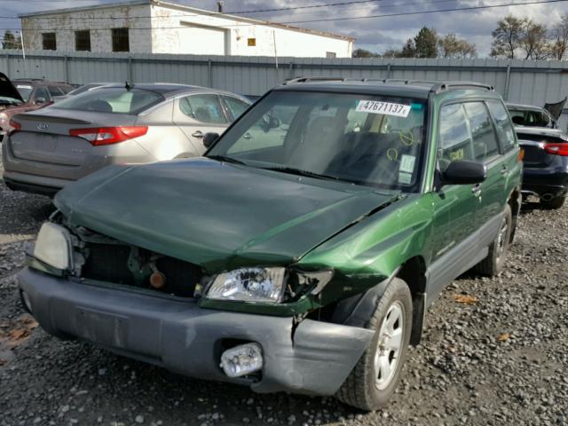 JF1SF63522G743387 - 2002 SUBARU FORESTER L GREEN photo 2