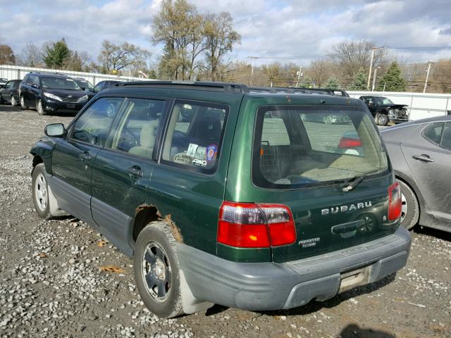 JF1SF63522G743387 - 2002 SUBARU FORESTER L GREEN photo 3