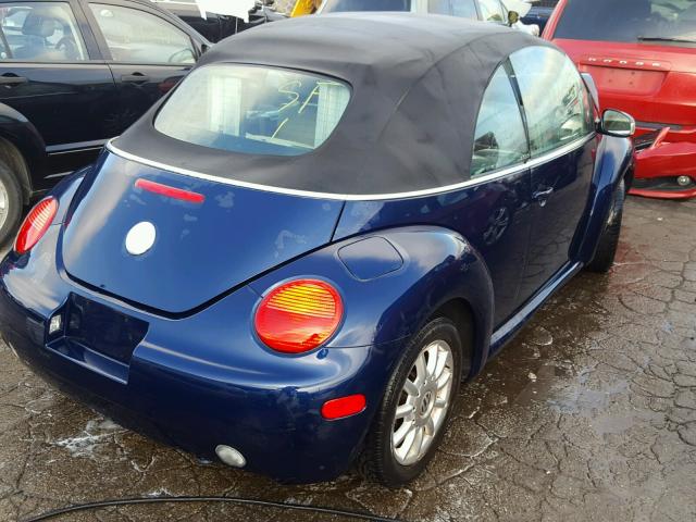 3VWCM31Y14M334206 - 2004 VOLKSWAGEN NEW BEETLE 蓝色 照片 4