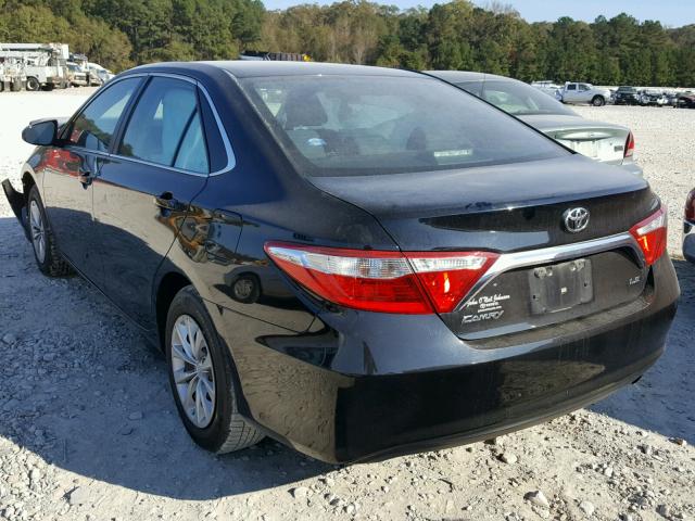 4T4BF1FK9GR521258 - 2016 TOYOTA CAMRY LE შავი ფოტო 3
