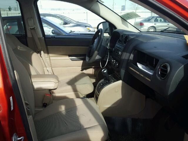 1J4NT4FB0AD515016 - 2010 JEEP COMPASS SP ნარინჯისფერი ფოტო 5