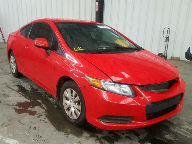 2HGFG3B51CH507992 - 2012 HONDA CIVIC LX RED photo 1